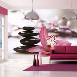 Planete Discount PD14269-400-309, Papier peint non tissé, Noir, Rose, Blanc, Blanc, Noir, Rose, 120 g/m², Relaxation and Well ...
