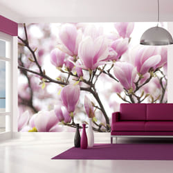 Papier peint intissé Fleurs Branche de magnolia en fleurs - PD13611-400-309
