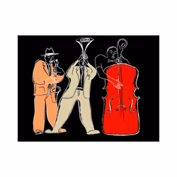 Papier peint intissé Hobby instruments de musique (jazz) - PD14169-400-309