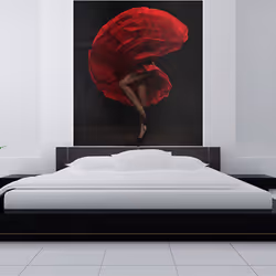 Planete Discount PD14600-400-309, Papier peint non tissé, Noir, Rouge, Rouge, Noir, 120 g/m², Danseuse de flamenco, 4000 mm