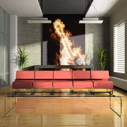 Planete Discount PD14171-200-154, Papier peint non tissé, Noir, Or, Doré, Noir, 120 g/m², Guitare en flammes, 2000 mm