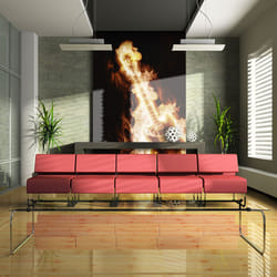 Papier peint intissé Hobby Guitare en flammes - PD14171-400-309