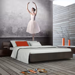 Planete Discount PD14172-200-154, Papier peint non tissé, Crème, Gris, Blanc, Gris, Blanc, Crème, 120 g/m², Danseuse de balle ...
