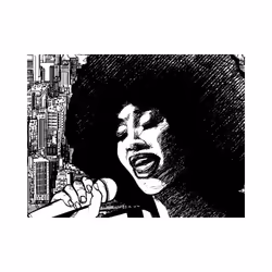 Papier peint intissé Hobby Chanteuse de jazz - PD14176-400-309