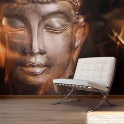Planete Discount PD14271-400-309, Papier peint non tissé, Or, Doré, 120 g/m², Buddha. Fire of meditation., 4000 mm