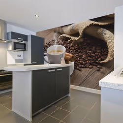 Planete Discount PD14220-250-193, Papier peint non tissé, Beige, Blanc, Blanc, Beige, 120 g/m², Star anise coffee, 2500 mm