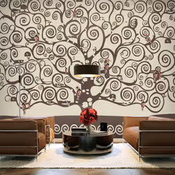 Planete Discount PD13169-400-309, Papier peint non tissé, Blanc, Blanc, 120 g/m², Spiral branches, 4000 mm