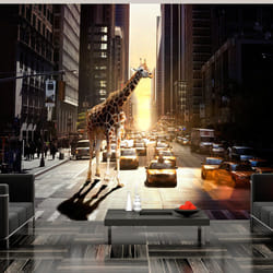 Papier peint intissé Ville et Architecture Girafe à New York - PD14924-400-309