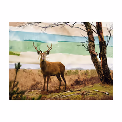 Papier peint intissé Animaux Cerf incognito - PD13292-400-309