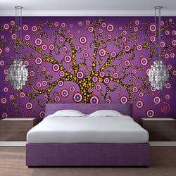 Papier peint intissé Abstractions abstraction: arbre (violet) - PD13176-400-309