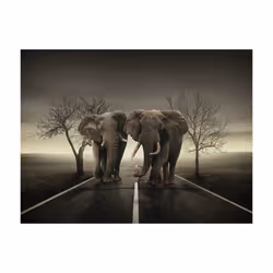 Papier peint intissé Animaux Ville d'éléphants - PD13294-400-309