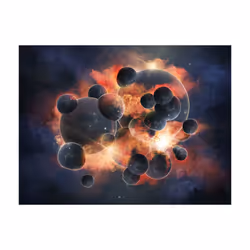 Planete Discount PD13183-300-231 papier-peint Papier peint non tissé Noir, Bleu, Orange, Rouge