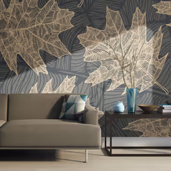 Planete Discount PD14008-400-309, Papier peint non tissé, Beige, Noir, Gris, Noir, Gris, Beige, Éclats d'automne…, 4000 mm, 5 ...