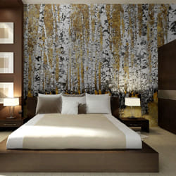 Papier peint intissé Paysages Autumnal birch forest - PD14493-400-309