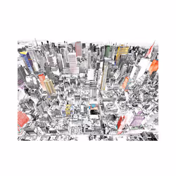 Planete Discount PD14926-350-270 papier-peint Papier peint non tissé Noir, Blanc