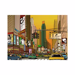Papier peint intissé Ville et Architecture Ville animée - NY - PD14929-400-309