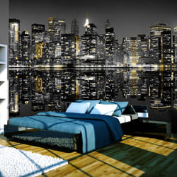 Papier peint intissé Ville et Architecture New York (or et argent) - PD14932-400-309