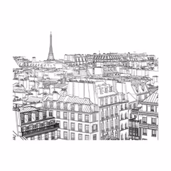 Papier peint intissé Ville et Architecture Croquis parisien - PD14936-400-309
