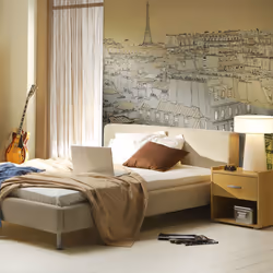 Planete Discount PD14937-400-309, Papier peint non tissé, Beige, Gris, Jaune, Jaune, Gris, Beige, 120 g/m², Bonne nuit Paris  ...