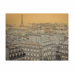 Papier peint intissé Ville et Architecture Bonne nuit Paris ! - PD14937-400-309