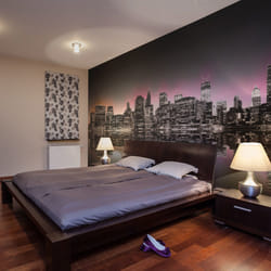 Papier peint intissé Ville et Architecture Colorful glow over NYC - PD14942-400-309