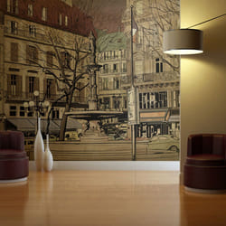 Papier peint intissé Ville et Architecture Parisian fountain - PD14946-400-309