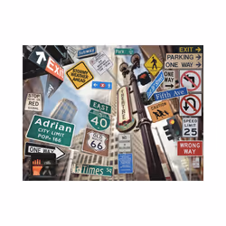 Papier peint intissé Street art Panneaux de signalisation à New York - PD14702-400-309