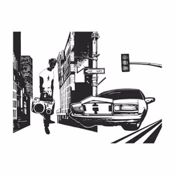 Papier peint intissé Street art Style urbain - PD14703-400-309
