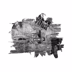 Papier peint intissé Street art Black-and-white New York collage - PD14706-400-309