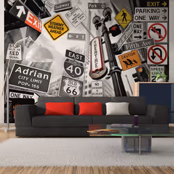Planete Discount PD14707-400-309, Papier peint non tissé, Noir, Orange, Rouge, Blanc, Jaune, Jaune, Rouge, Orange, Noir Et Bl ...