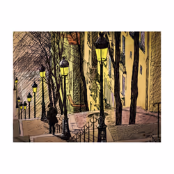 Papier peint intissé Ville et Architecture Lonely walk through Montmartre - PD14954-400-309