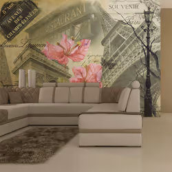 Planete Discount PD14955-400-309, Papier peint non tissé, Beige, Noir, Gris, Rose, Gris, Noir, Rose, Beige, 120 g/m², Bonjour ...