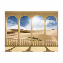 Planete Discount PD14496-350-270 papier-peint Papier peint non tissé Beige, Bleu, Blanc