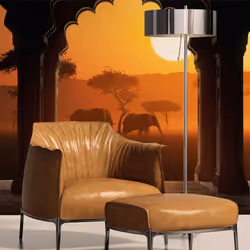 Planete Discount PD14499-400-309, Papier peint non tissé, Noir, Orange, Noir, Orange, 120 g/m², Hear Africa, 4000 mm