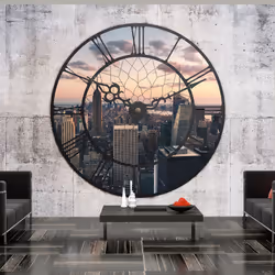 Planete Discount PD14960-400-309, Papier peint non tissé, Beige, Noir, Gris, Noir, Gris, Beige, 120 g/m², NYC Time Zone, 4000 ...
