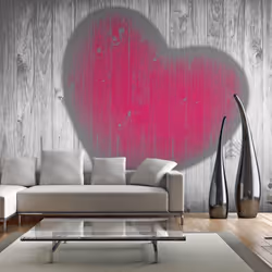 Planete Discount PD13187-350-270, Papier peint non tissé, Gris, Rose, Blanc, Blanc, Rose, Gris, 120 g/m², Love actually, 3500 ...