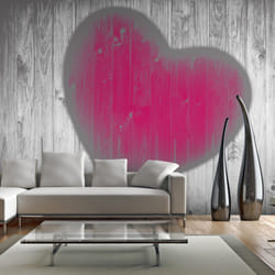 Planete Discount PD13187-350-270 papier-peint Papier peint non tissé Gris, Rose, Blanc