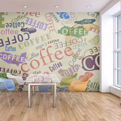 Planete Discount PD14224-350-270, Papier peint non tissé, Multicolore, Colorful, 120 g/m², The fragrance of coffee, 3500 mm