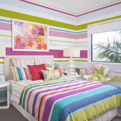 Planete Discount PD14022-400-309, Papier peint non tissé, Multicolore, Colorful, Bright stripes, 4000 mm, 50 cm