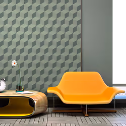 Planete Discount PD14024-400-309, Papier peint non tissé, Bleu, Gris, Gris, Azuré, Cubes monochromes, 4000 mm, 50 cm