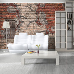 Planete Discount PD14714-200-154 papier-peint Papier peint non tissé Beige, Gris, Rouge