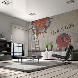 Papier peint intissé Street art La main invisible de la révolution - PD14715-400-309