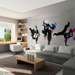 Papier peint intissé Street art Monkey dance - street art - PD14716-400-309