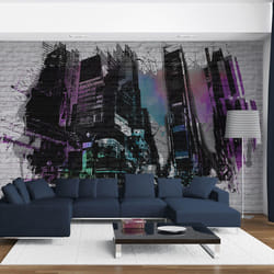 Papier peint intissé Street art Art urbain : Grande ville moderne - PD14720-400-309