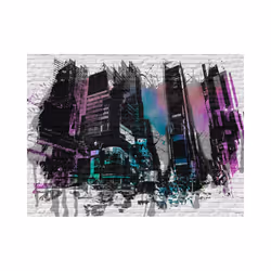 Papier peint intissé Street art Art urbain : Grande ville moderne - PD14720-400-309