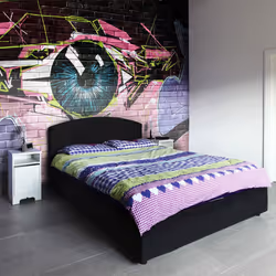 Planete Discount PD14721-400-309, Papier peint non tissé, Noir, Bleu, Rose, Violet, Bleu, Rose, Violet, Noir, 120 g/m², oeil  ...