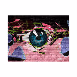 Papier peint intissé Street art oeil (graffiti) - PD14721-400-309