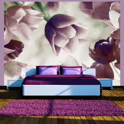 Planete Discount PD13652-400-309, Papier peint non tissé, Violet, Blanc, Violet, Blanc, 120 g/m², Heavenly tulips, 4000 mm