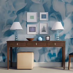 Planete Discount PD13657-250-193, Papier peint non tissé, Bleu, Bleu, 120 g/m², azalée (bleu), 2500 mm