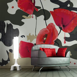 Planete Discount PD13658-250-193 papier-peint Papier peint non tissé Beige, Vert, Rouge, Blanc